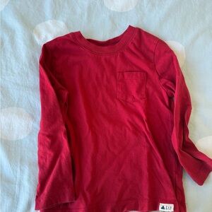 GAP Kids Vibrant Red Long Sleeve Tee